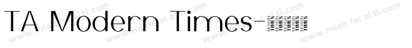 TA Modern Times字体转换